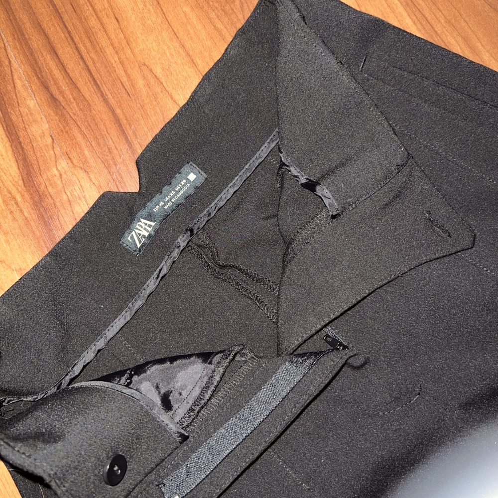 Zara Black Straight Leg Pants